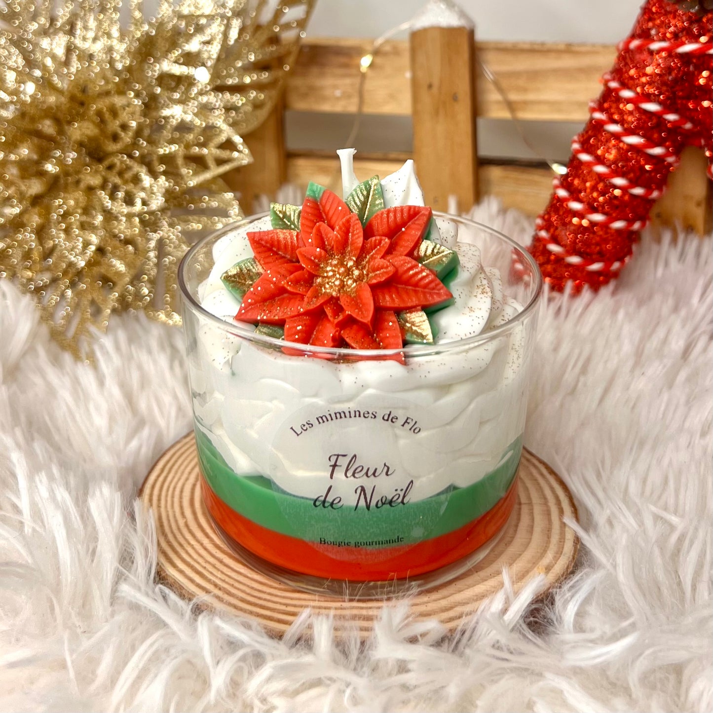 Bougie Fleur de Noël